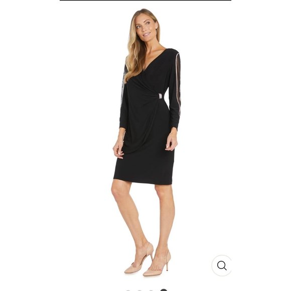 NWT R & M Richards Black Cocktail Dress Size‎ 6 - Picture 1 of 5